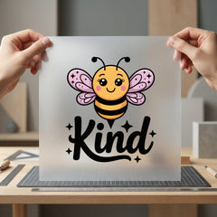 Bee Kind Kawaii Diy Teacher Ready to Press DTF Transfer for Dtf