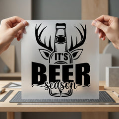 Beer Season Deer Bottle Hunting Ready to Press DTF Transfer for Dtf
