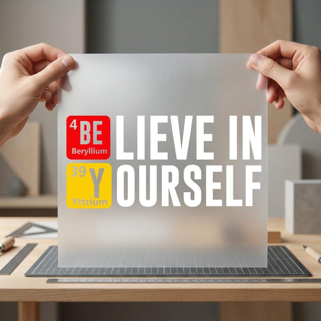 Believe Yourself Science Theme Aesthetic Ready to Press DTF Transfer for Dtf