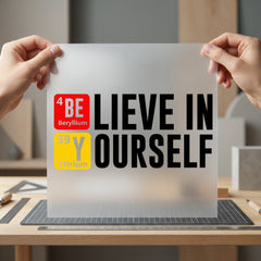 Believe Yourself Science Theme Aesthetic Ready to Press DTF Transfer for Dtf