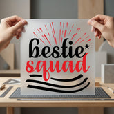 Bestie Squad Friends Diy Positive Vibes Collection Good Vibes Collection Ready to Press DTF Transfer for Dtf