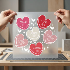 Bible Verse Conversation Hearts Christian Faith Ready to Press DTF Transfer for Dtf