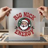 Big Nick Energy Retro Christmas Vintage Ready to Press DTF Transfer for Dtf