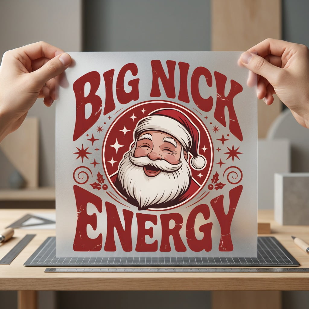 Big Nick Energy Santa Christmas Vintage Ready to Press DTF Transfer for Dtf