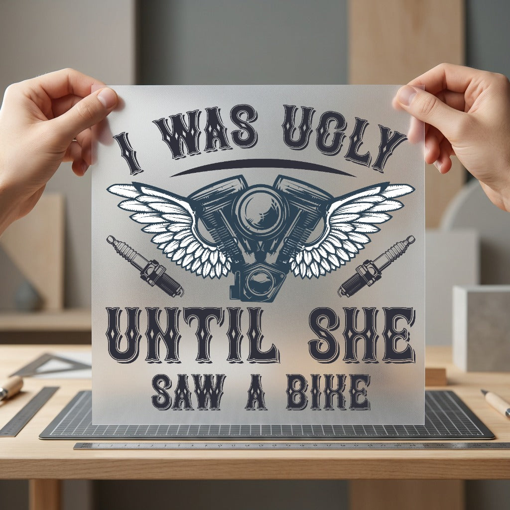 Biker Engine Wings Retro Dad Funny Ready to Press DTF Transfer for Dtf