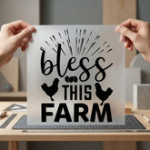 Bless Farm Farmhouse Diy Faith Blessed Ready to Press DTF Transfer for Dtf