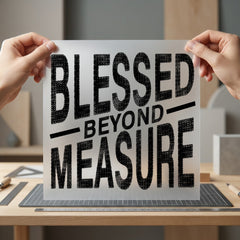 Blessed Beyond Measure Inspirational Faith Blessed Ready to Press DTF Transfer for Dtf