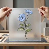 Blue Morning Glory Flower Boho Aesthetic Ready to Press DTF Transfer for Dtf