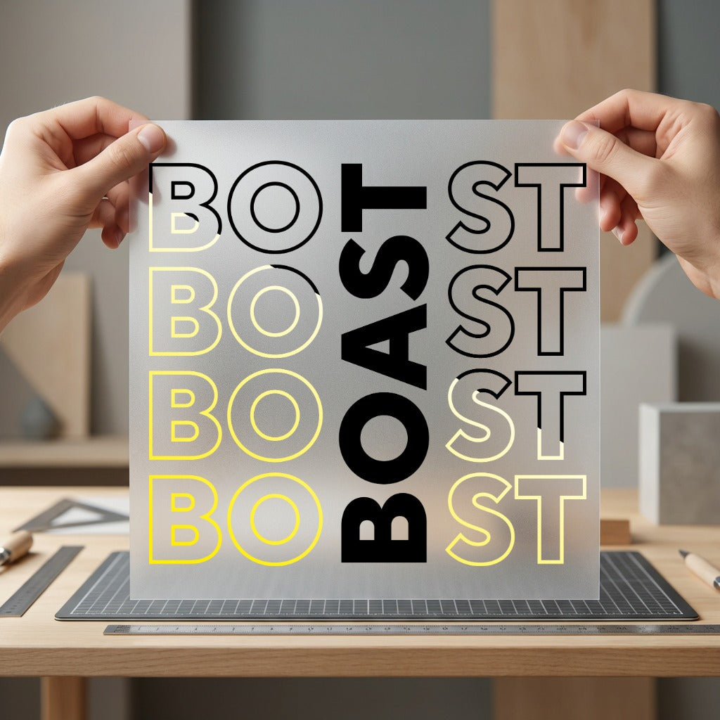 Boast Repeat Text Retro Retro Aesthetic Ready to Press DTF Transfer for Dtf