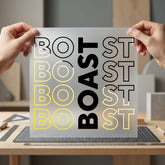 Boast Repeat Text Retro Retro Aesthetic Ready to Press DTF Transfer for Dtf