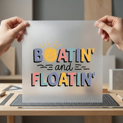 Boatin Floatin Summer Diy Summer Retro Ready to Press DTF Transfer for Dtf