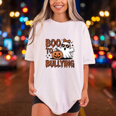 Boo Bullying Leopard Halloween Halloween Ready to Press DTF Transfer for Dtf