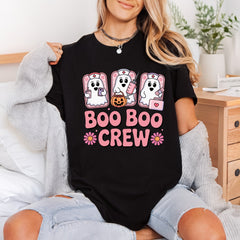 Boo Crew Ghosts Retro Halloween Nurse Ready to Press DTF Transfer for Dtf
