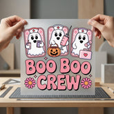 Boo Crew Ghosts Retro Halloween Nurse Ready to Press DTF Transfer for Dtf