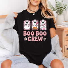 Boo Crew Nurse Ghost Halloween Nurse Ready to Press DTF Transfer for Dtf