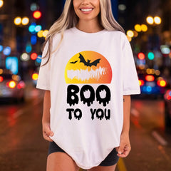 Boo You Bats Spooky Halloween Funny Ready to Press DTF Transfer for Dtf