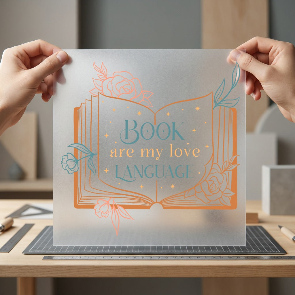 Book Love Language Floral Aesthetic Floral Ready to Press DTF Transfer for Dtf