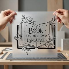 Book Love Language Literary Floral Ready to Press DTF Transfer for Dtf