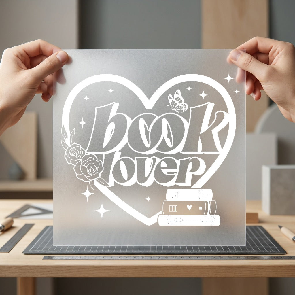 Book Lover Heart Cozy Reading Kids Collection Kids & School Collection Ready to Press DTF Transfer for Dtf