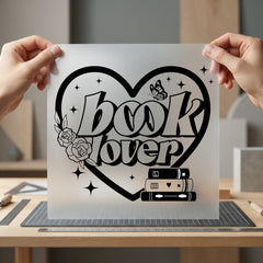 Book Lover Heart Cozy Reading Kids Collection Kids & School Collection Ready to Press DTF Transfer for Dtf
