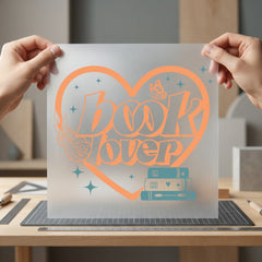 Book Lover Heart Retro Teacher Retro Ready to Press DTF Transfer for Dtf