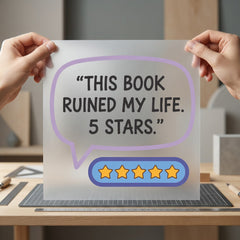 Book Lover Review Humorous Funny Sarcastic Ready to Press DTF Transfer for Dtf
