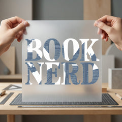Book Nerd Distressed Font Aesthetic Ready to Press DTF Transfer for Dtf