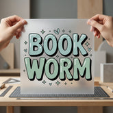 Book Worm Retro Type Teacher Retro Ready to Press DTF Transfer for Dtf