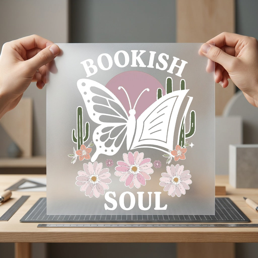 Bookish Soul Butterfly Retro Retro Boho Ready to Press DTF Transfer for Dtf