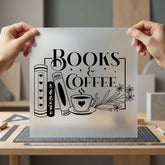 Books Coffee Cozy Aesthetic Funny Sarcastic Ready to Press DTF Transfer for Dtf