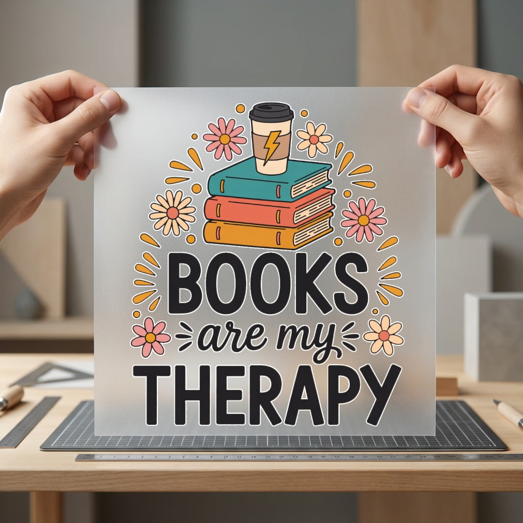 Books Therapy Cozy Reader Boho Aesthetic Ready to Press DTF Transfer for Dtf