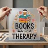 Books Therapy Cozy Reader Boho Aesthetic Ready to Press DTF Transfer for Dtf