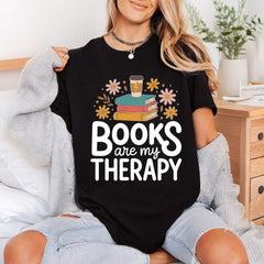 Books Therapy Retro Bookworm Vintage Retro Ready to Press DTF Transfer for Dtf