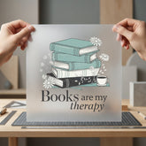 Books Therapy Retro Bookworm Vintage Retro Ready to Press DTF Transfer for Dtf