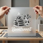 Booktrovert Cozy Reader Diy Funny Sarcastic Ready to Press DTF Transfer for Dtf
