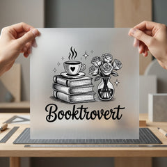 Booktrovert Cozy Reader Diy Funny Sarcastic Ready to Press DTF Transfer for Dtf