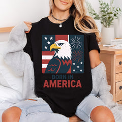 Born America Patriotic Eagle 4th Of July Patriotic Ready to Press DTF Transfer for Dtf