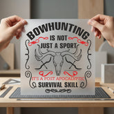 Bowhunting Deer Skull Hunter Vintage Retro Ready to Press DTF Transfer for Dtf