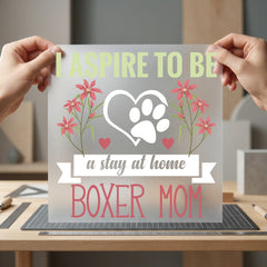 Boxer Mom Dog Lover Mom Dad Ready to Press DTF Transfer for Dtf