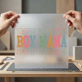 Boy Mama Retro Stacked Mom Funny Ready to Press DTF Transfer for Dtf