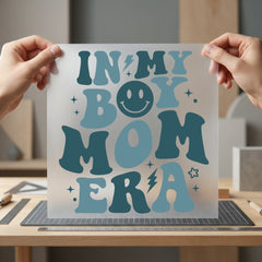 Boy Mom Era Retro Mom Funny Ready to Press DTF Transfer for Dtf