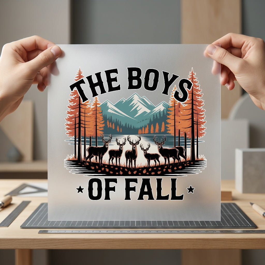 Boys Fall Scenic Deer Fall Hunting Ready to Press DTF Transfer for Dtf