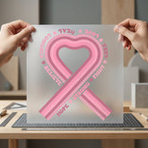 Breast Cancer Awareness Ribbon Faith Vintage Ready to Press DTF Transfer for Dtf