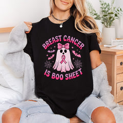 Breast Cancer Boo Sheet Halloween Funny Ready to Press DTF Transfer for Dtf