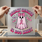Breast Cancer Boo Sheet Halloween Funny Ready to Press DTF Transfer for Dtf