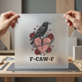 Broken Heart Crow Roses Halloween Valentine Ready to Press DTF Transfer for Dtf