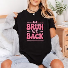 Bruh Back Retro Pink Funny Retro Ready to Press DTF Transfer for Dtf