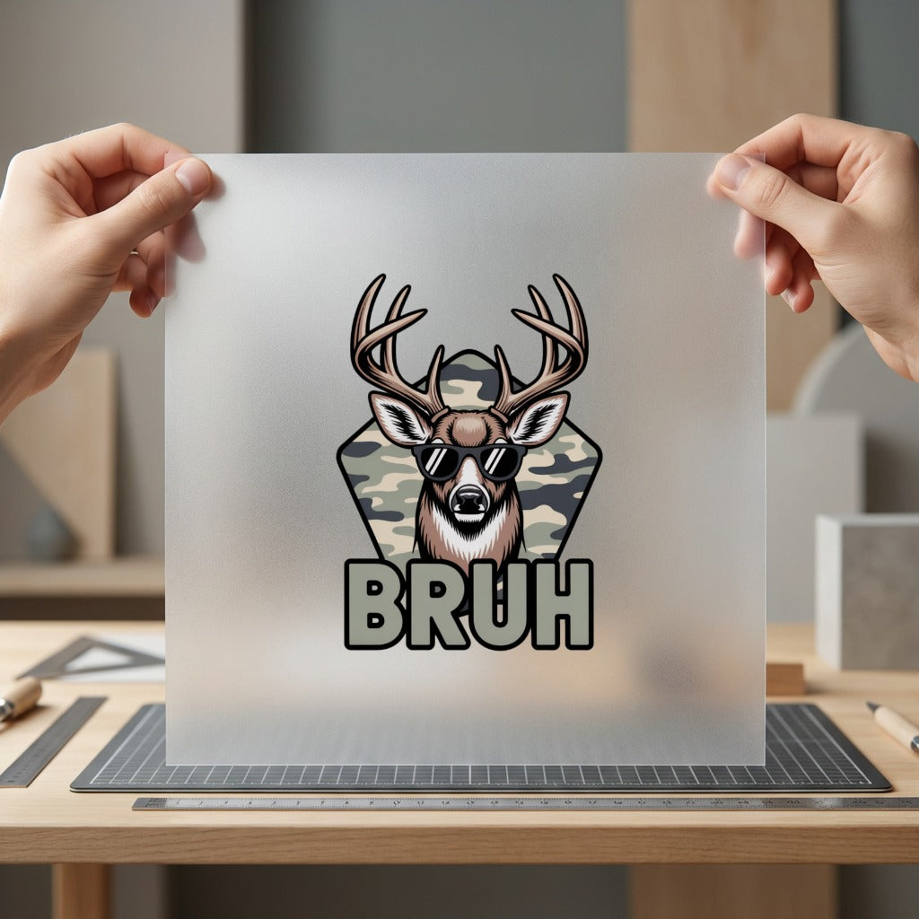 Bruh Deer Sunglasses Funny Funny Pet Ready to Press DTF Transfer for Dtf