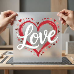 Brushstroke Love Heart Valentine Valentine Aesthetic Ready to Press DTF Transfer for Dtf