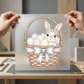 Bunny Basket Easter Diy Easter Spring Ready to Press DTF Transfer for Dtf